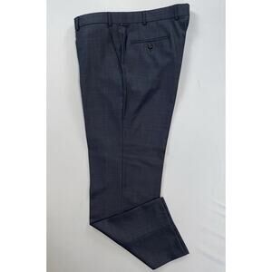 Ralph Lauren Natural Stretch Flat Front Wool Dress Pants. Glen Plaid, 36X30. EUC